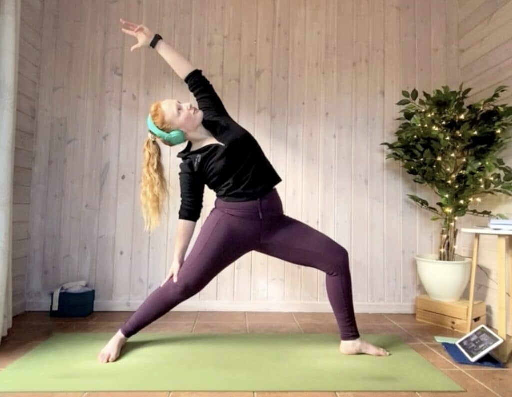 Reverse Warrior, live online yoga, The Yoga Revolution